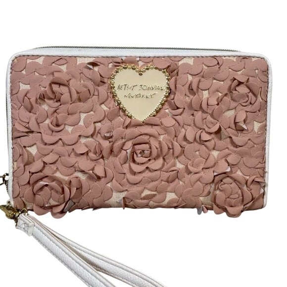 Betsey Johnson Rose Wristlet - Picture 1 of 9